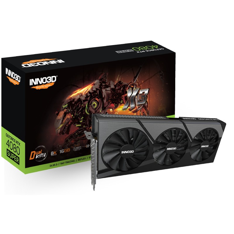 INNO3D GeForce RTX 4080 SUPER X3 16GB Grafikkarte 3xDP/HDMI